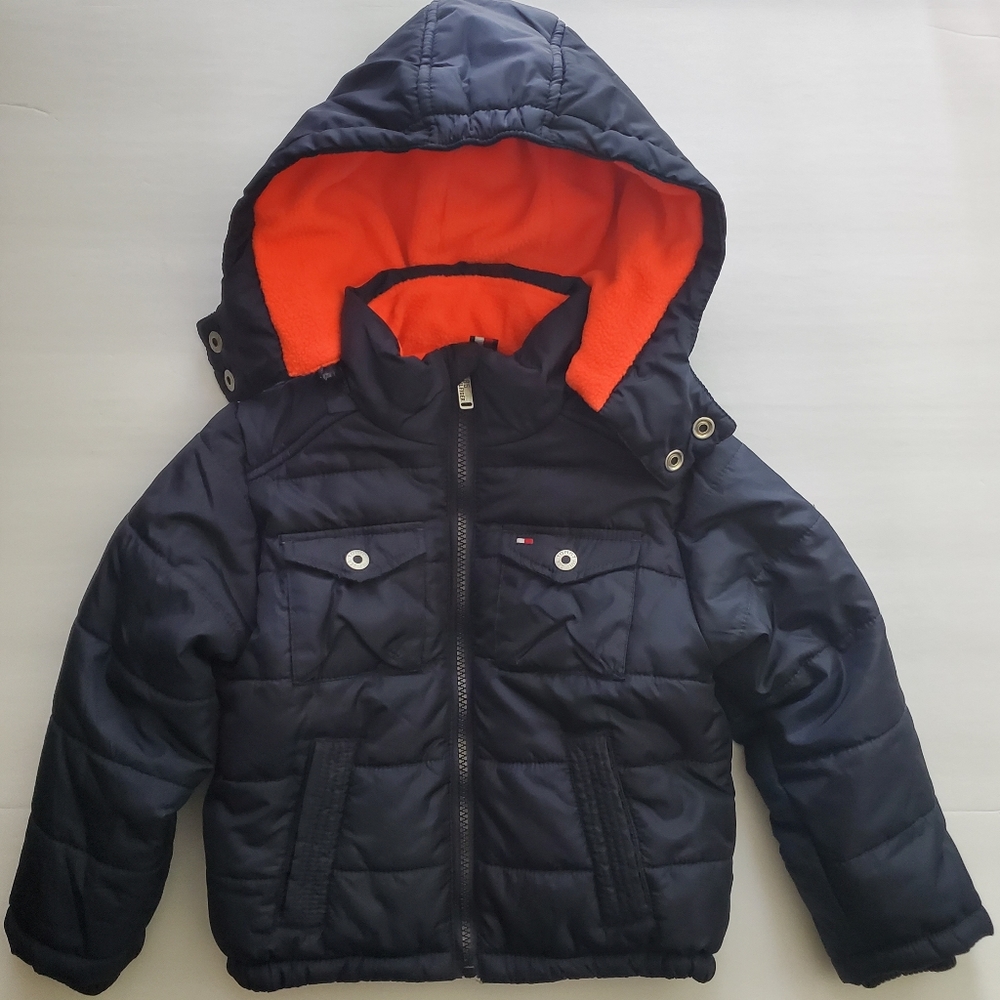Tommy Hilfiger Coat Boys Size M 4 Toddler Blue Orange